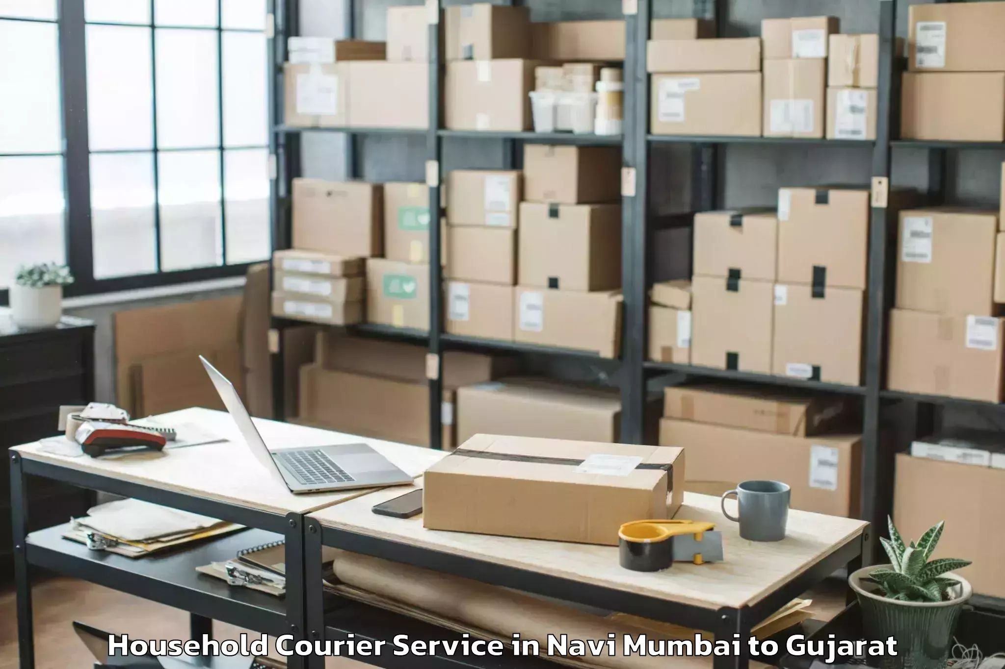 Book Navi Mumbai to Jamjodhpur Household Courier Online